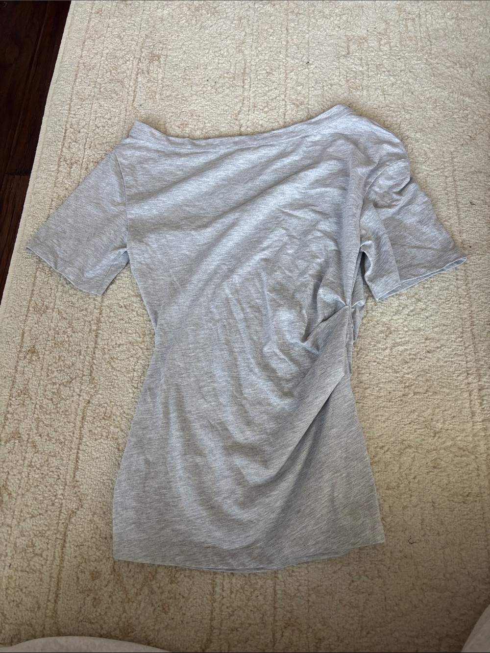 ASOS Light Gray Side-Ruched Short Sleeve Tee